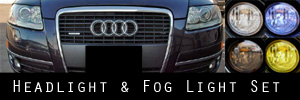 05-08 Audi A6 Headlight and Fog Light Protection Kit