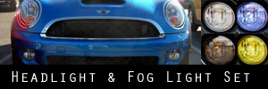 07-11 Mini Cooper / S / Clubman wo/headlight washers Headlight and Fog Light Protection Kit
