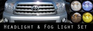 08-11 Toyota Sequoia Headlight and Fog Light Protection Kit
