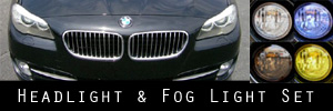 11 BMW 5 Series Headlight and Fog Light Protection Kit