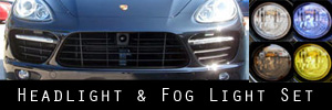 11 Porsche Cayenne Turbo Headlight, Bumper Light, and Fog Light 