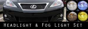 11 Lexus IS250 IS350 Sedan Headlight and Fog Light Protection Kit
