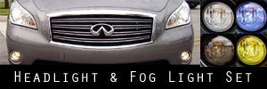 11 Infiniti M37 M56 Headlight and Fog Light Protection Kit