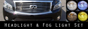 11 Infiniti QX56 Headlight and Fog Light Protection Kit