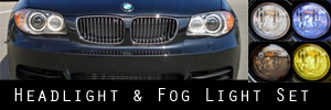 08-12 BMW 128 135 Headlight and Fog Light Protection Kit