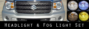 09 Suzuki Equator Headlight and Fog Light Protection Kit