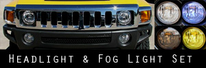 Hummer H3 Headlight & Fog Light Portection Kit