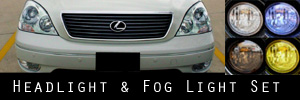 04-06 Lexus LS 430 Headlight and Fog Light Protection Kit