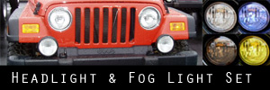 97-06 Jeep Wrangler Headlight and Fog Light Protection Kit
