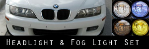 97-02 BMW Z3 and M Roadster and M Coupe Headlight and Fog Light Protection Kit