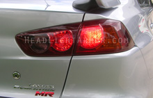 Mitsubishi Evo X Light Smoked Taillight Kit Brakes On