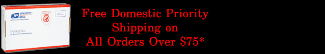 Free Shipping on $75 or more!