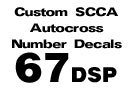 Custom SCCA Autocross / Track Day Vinyl Number Decals
