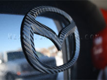 Hexis 3D Carbon Fiber Wrapped Mazda Emblem