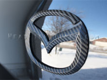Hexis 3D Carbon Fiber Wrapped Mazda Emblem