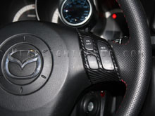 Hexis 3D Carbon Fiber Wrapped Steering Wheel Button Surrounds