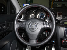 Hexis 3D Carbon Fiber Wrapped Steering Wheel Button Surrounds