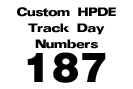 Custom HPDE Track Day Vinyl Number Decals